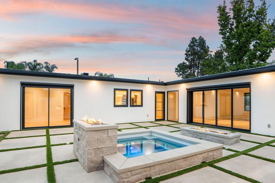 Westlake Village courtyard and spa