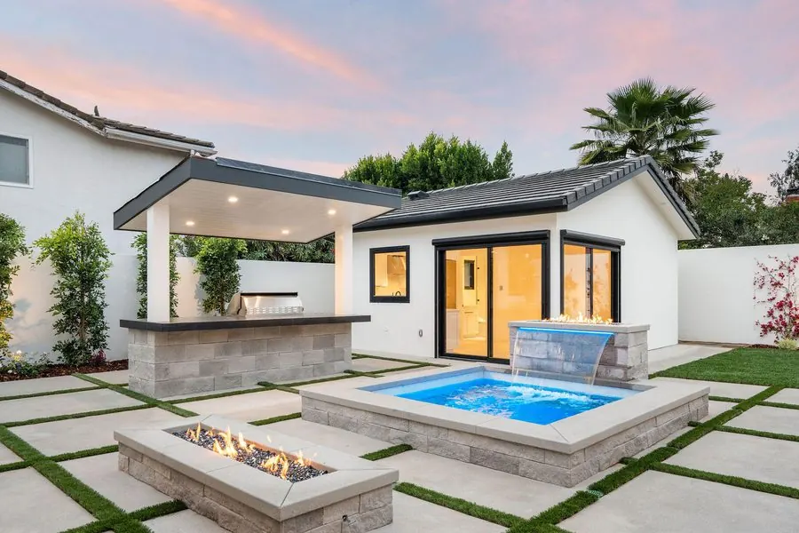 Westlake Village Project outdoor living pavilion and guest house